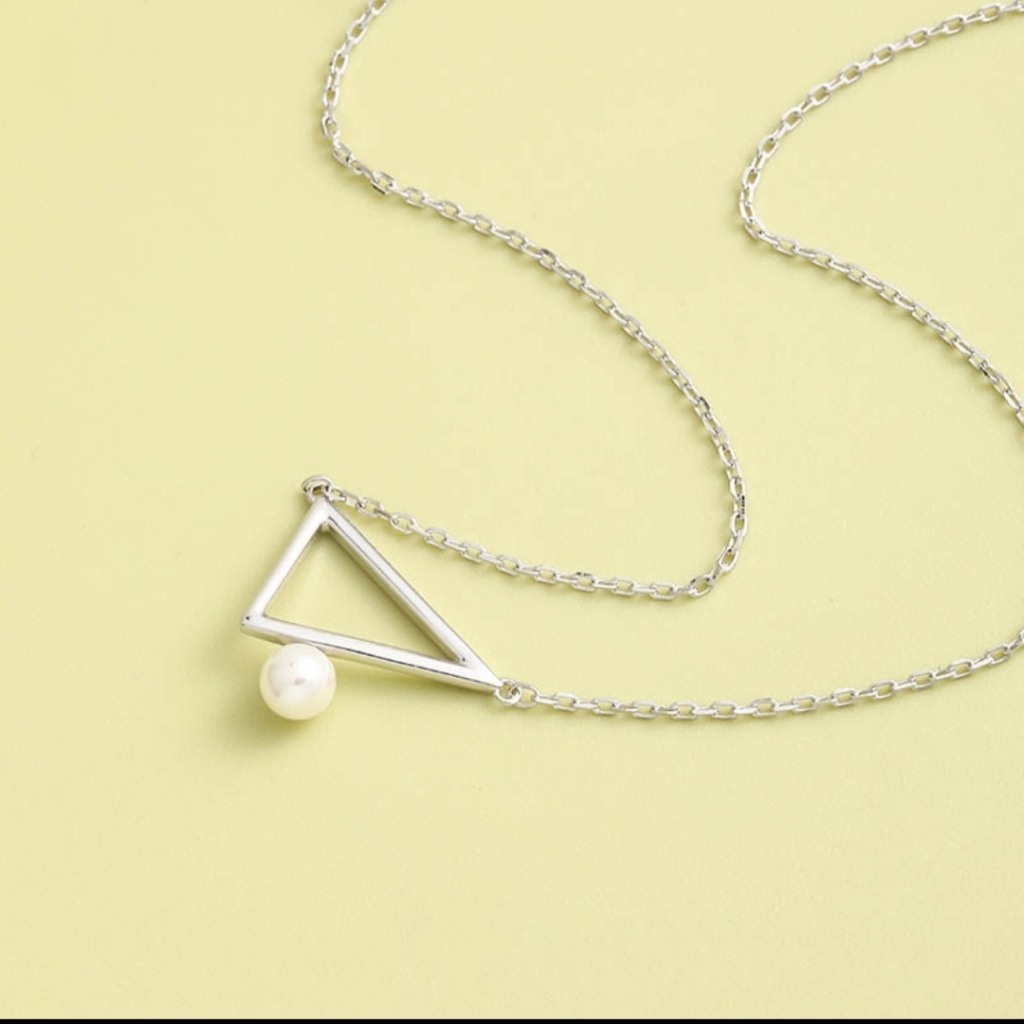 Silver Necklace Simple Classic 22$